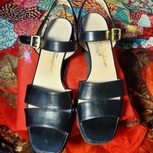 Salvatore Ferragamo Leather Wedge Sandals